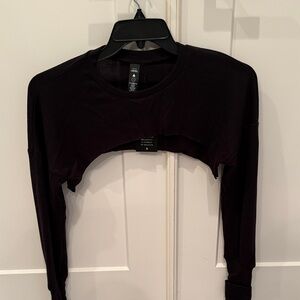 Balance Athletica Black Long Sleeve Shrug Crop Top